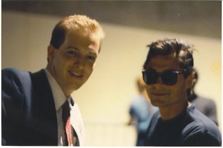 Dan Eye and Rob Lowe, 1988. Photo courtesy of Dan Isenberg; shared with permission.