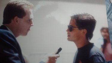 Dan Eye and Rob Lowe, 1988. Photo courtesy of Dan Isenberg; shared with permission.
